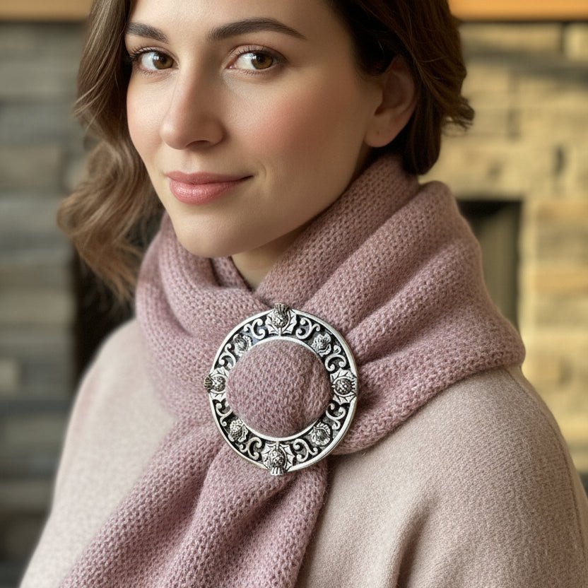 Scottish Thistle Scarf Ring Scarf Ring La Vie Bien Scottish Thistle Scarf Ring