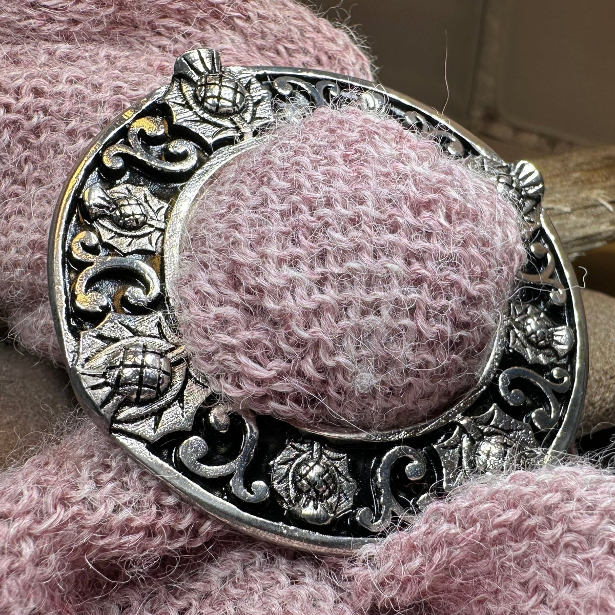 Scottish Thistle Scarf Ring Scarf Ring La Vie Bien Scottish Thistle Scarf Ring