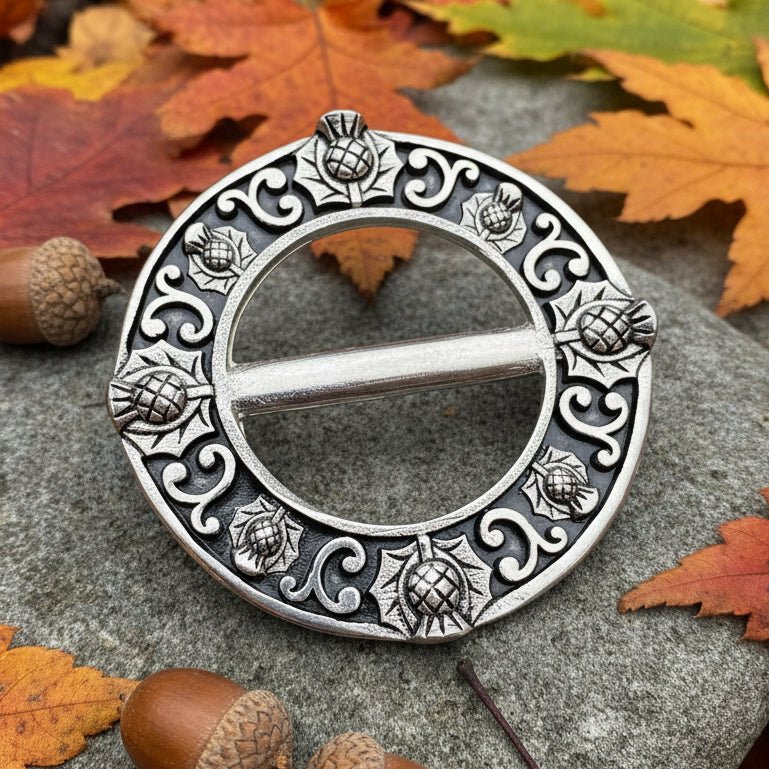 Scottish Thistle Scarf Ring Scarf Ring La Vie Bien Scottish Thistle Scarf Ring