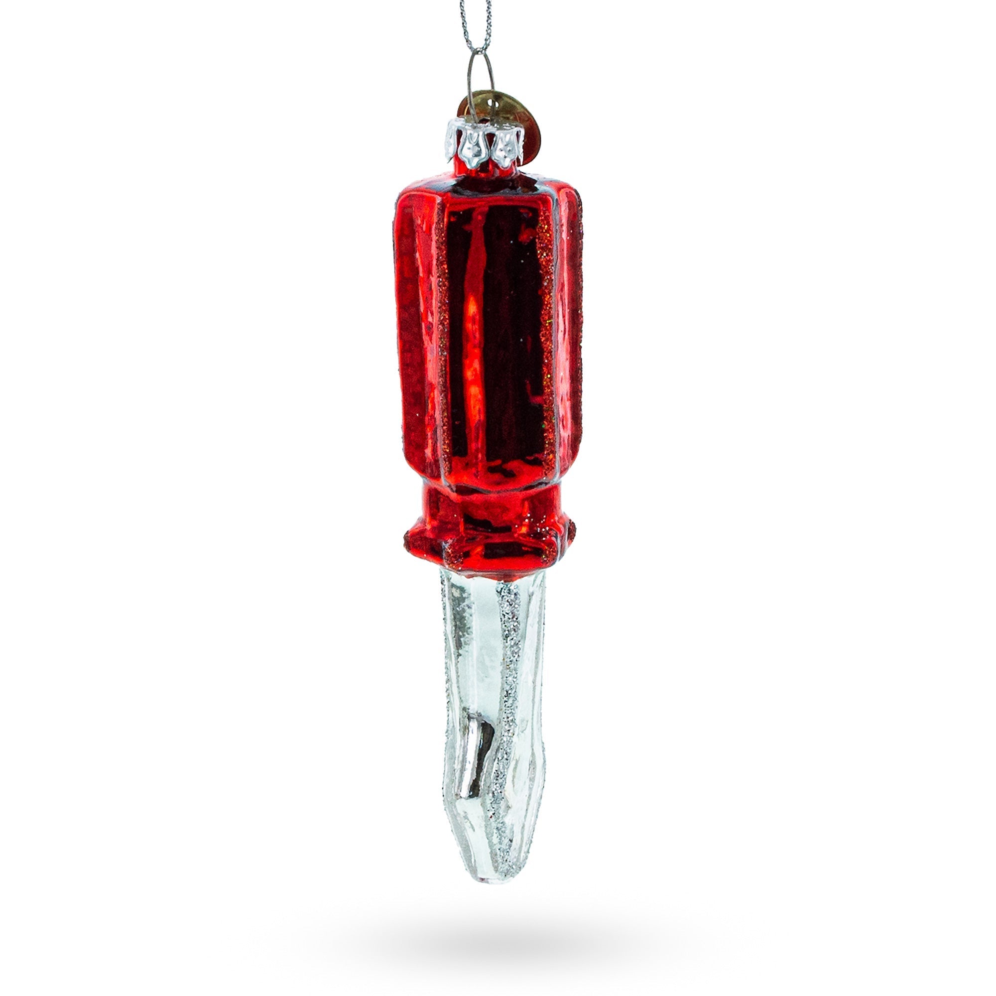 Screwdriver with Red Handle Glass Christmas Ornament Christmas Ornaments > Occupations La Vie Bien Screwdriver with Red Handle Glass Christmas Ornament