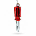 Screwdriver with Red Handle Glass Christmas Ornament Christmas Ornaments > Occupations La Vie Bien Screwdriver with Red Handle Glass Christmas Ornament