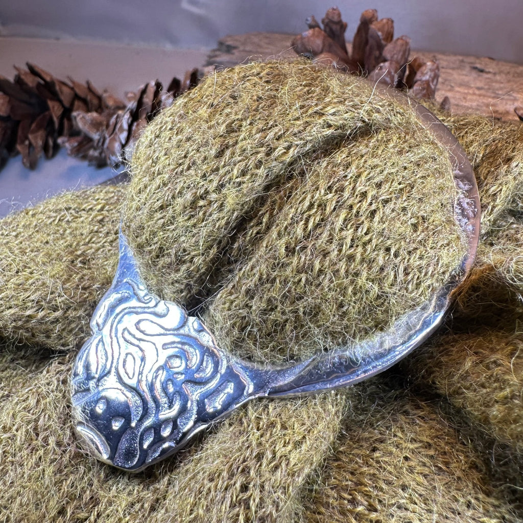 Scruffy Highland Cow Scarf Ring - Handmade in Scotland Scarf Ring La Vie Bien Scruffy Highland Cow Scarf Ring - Handmade in Scotland