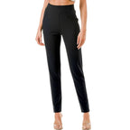 Scuba Pants in Black | Skinny Pants Elastic Waist with Back Pockets by The Bullish Store