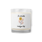 Sé amable contigo hoy Spanish Glass jar soy wax candle by La Vie Bien