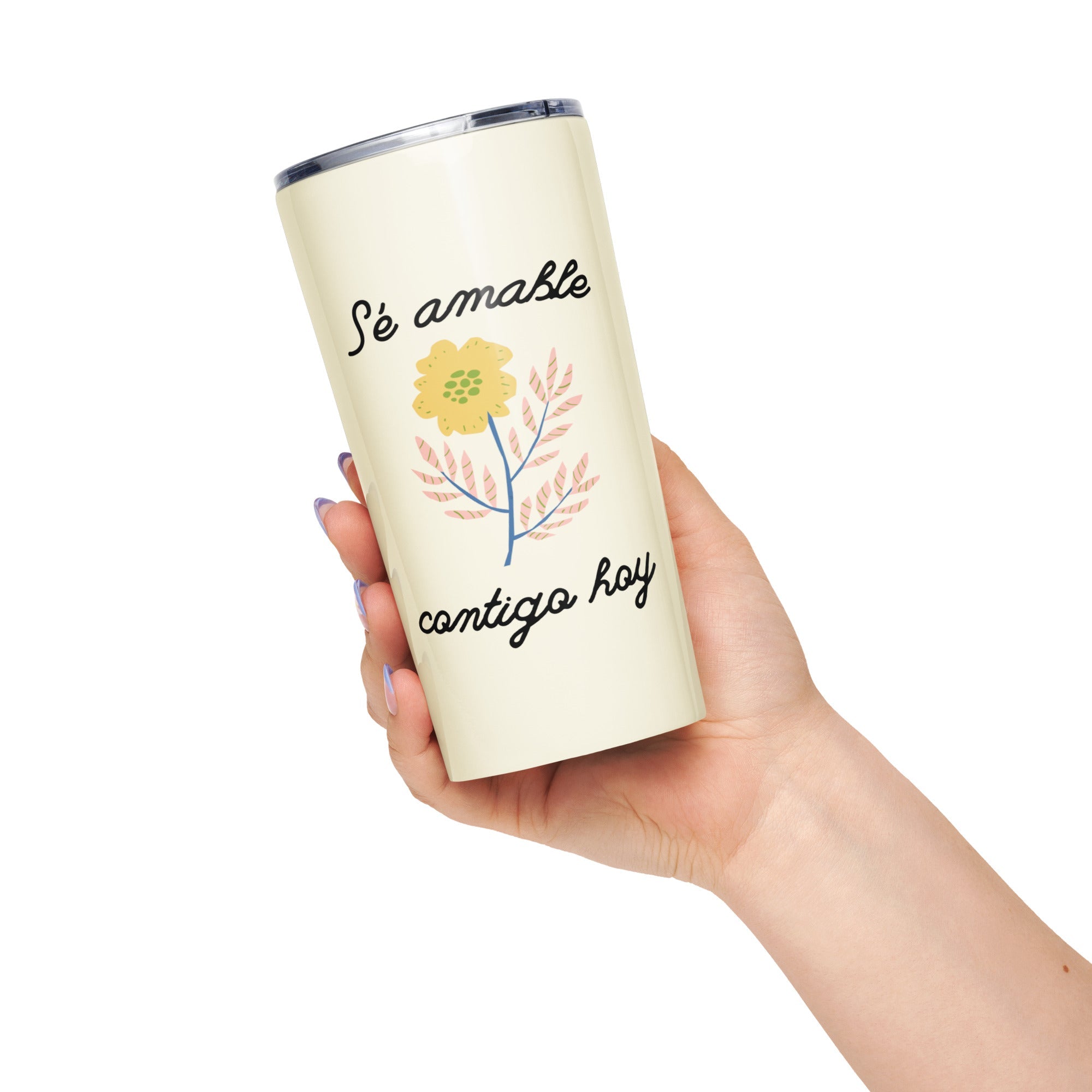 Sé amable contigo hoy Tapered stainless steel tumbler