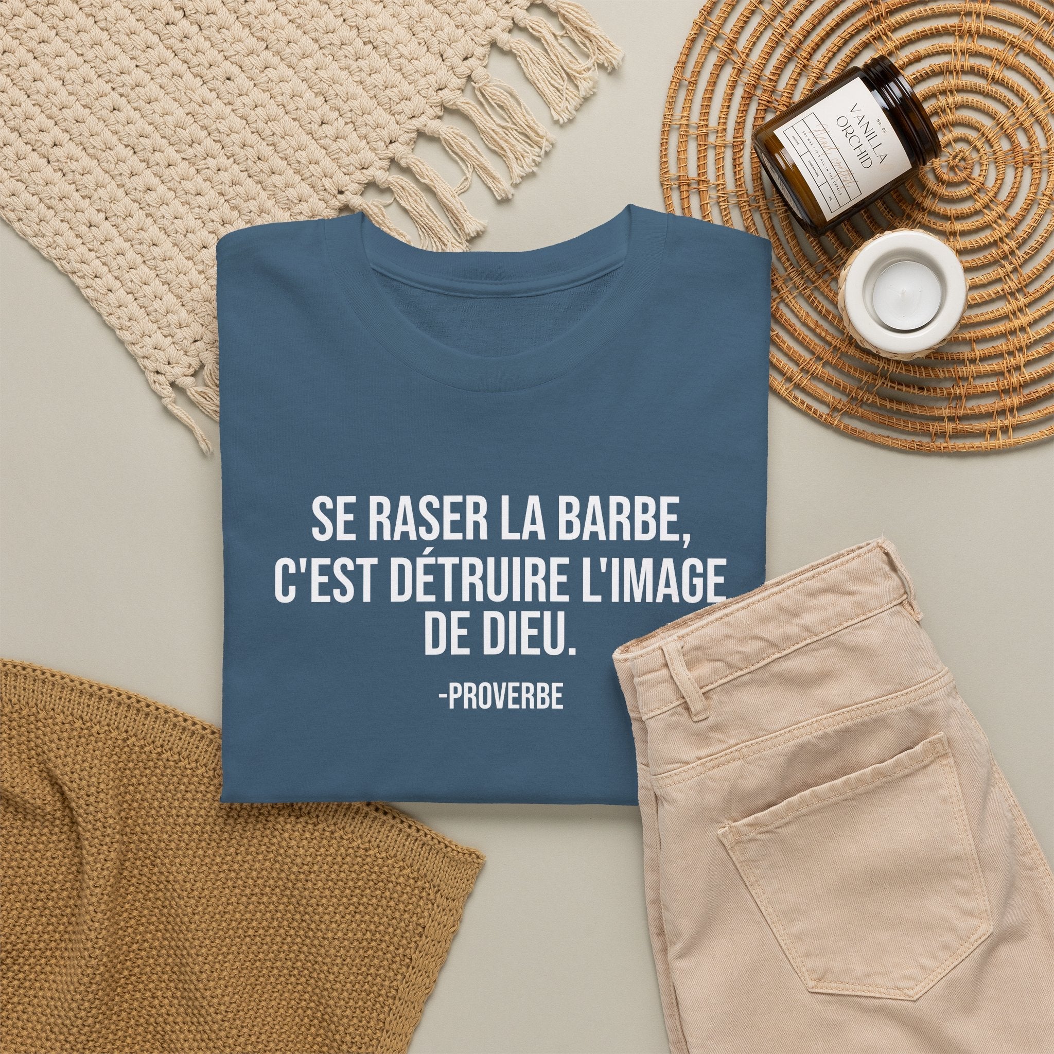 Se raser la barbe French proverb Tee for beard lovers T-Shirt La Vie Bien Se raser la barbe French proverb Tee for beard lovers