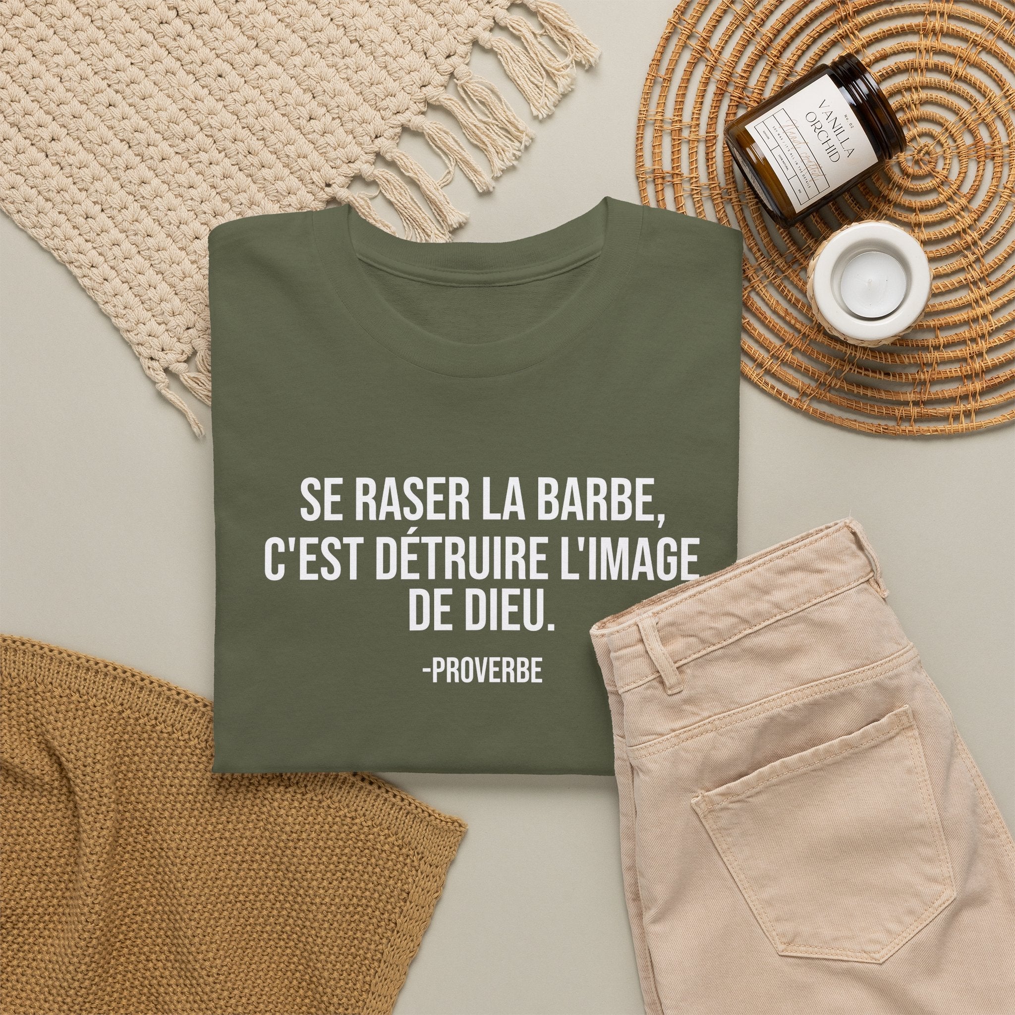 Se raser la barbe French proverb Tee for beard lovers T-Shirt La Vie Bien Se raser la barbe French proverb Tee for beard lovers
