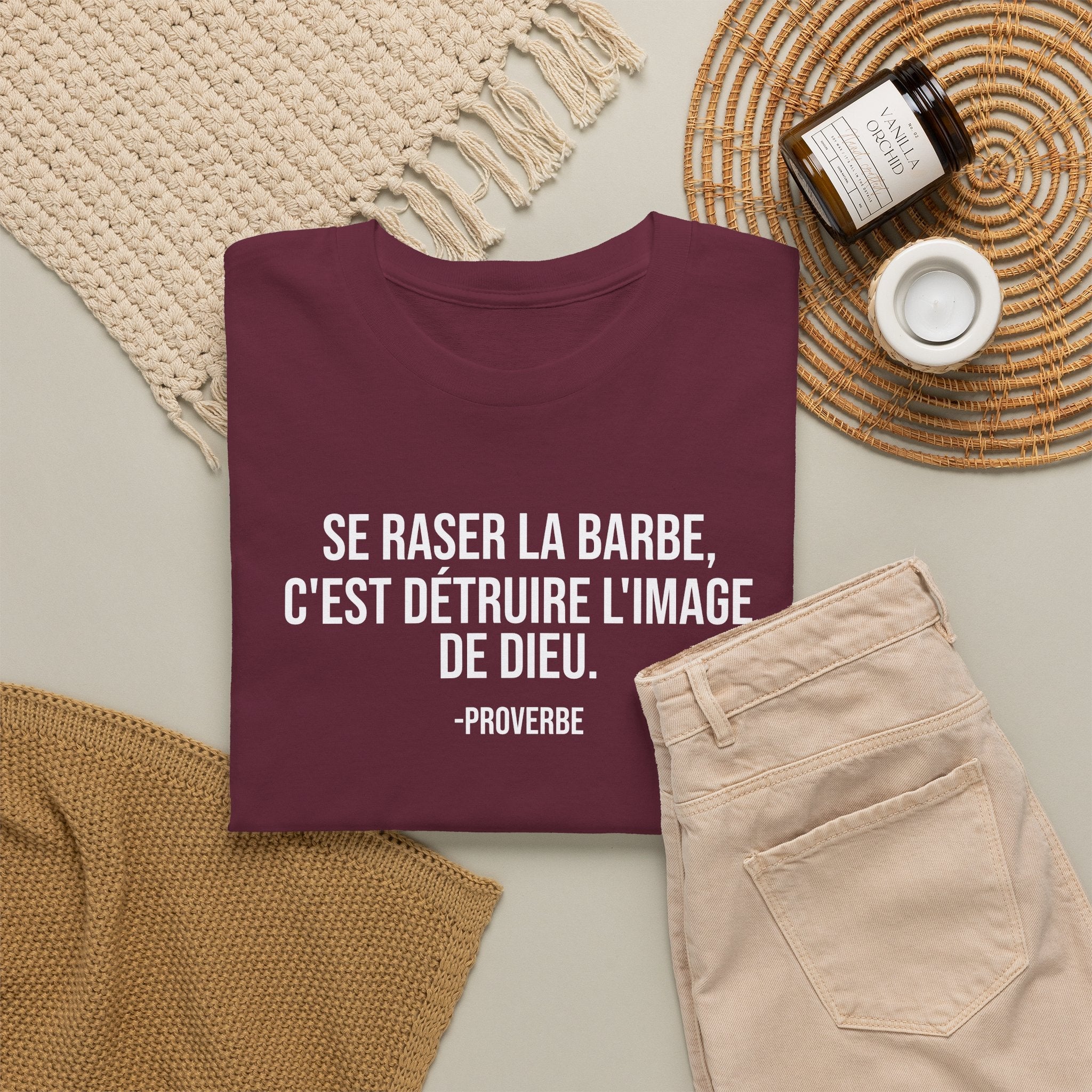 Se raser la barbe French proverb Tee for beard lovers T-Shirt La Vie Bien Se raser la barbe French proverb Tee for beard lovers