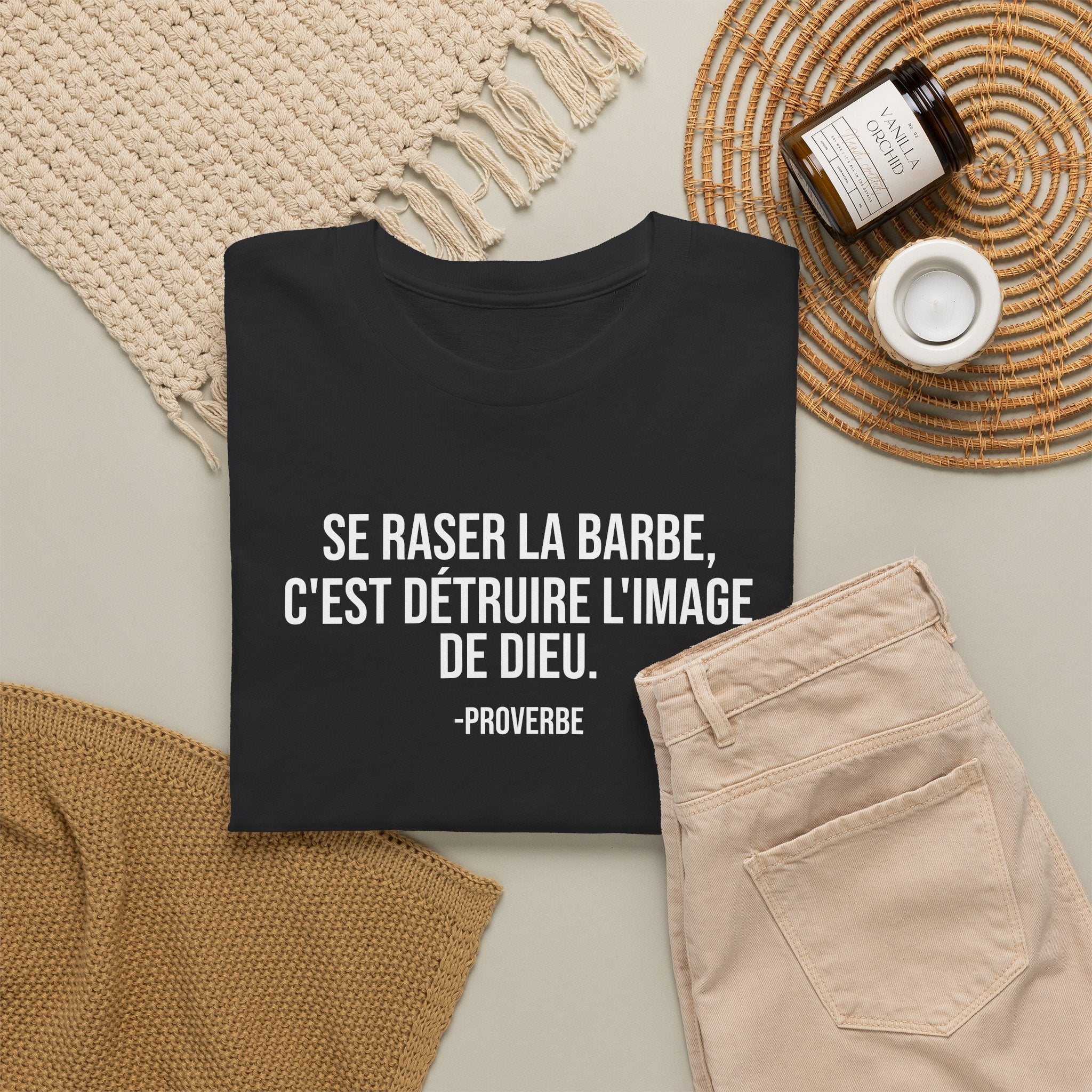 Se raser la barbe French proverb Tee for beard lovers T-Shirt La Vie Bien Se raser la barbe French proverb Tee for beard lovers