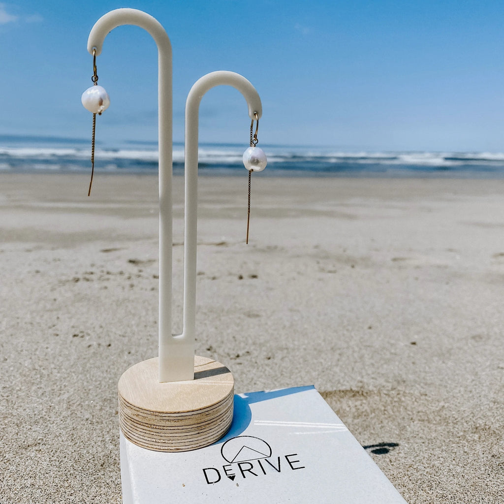 Sea Breeze Threader Earrings by Derive Jewelry