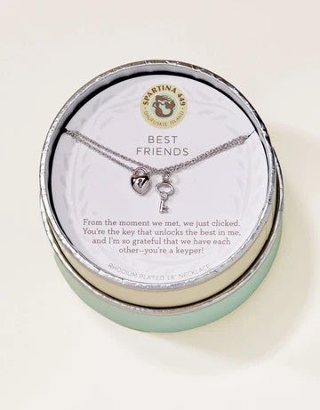 Sea La Vie Necklace 18" - Best Friends Heart & Key (2 - Piece Set) Necklace La Vie Bien Sea La Vie Necklace 18" - Best Friends Heart & Key (2 - Piece Set)