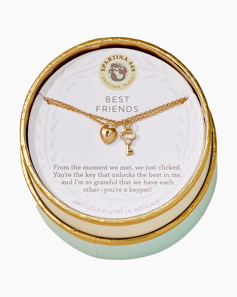 Sea La Vie Necklace 18" - Best Friends Heart & Key (2 - Piece Set) Necklace La Vie Bien Sea La Vie Necklace 18" - Best Friends Heart & Key (2 - Piece Set)