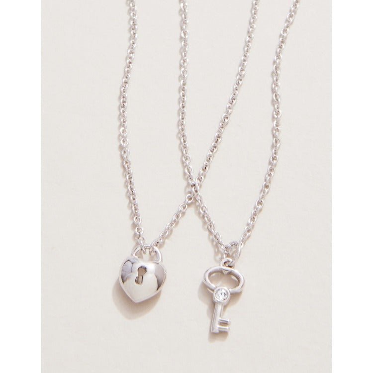 Sea La Vie Necklace 18" - Best Friends Heart & Key (2 - Piece Set) Necklace La Vie Bien Sea La Vie Necklace 18" - Best Friends Heart & Key (2 - Piece Set)