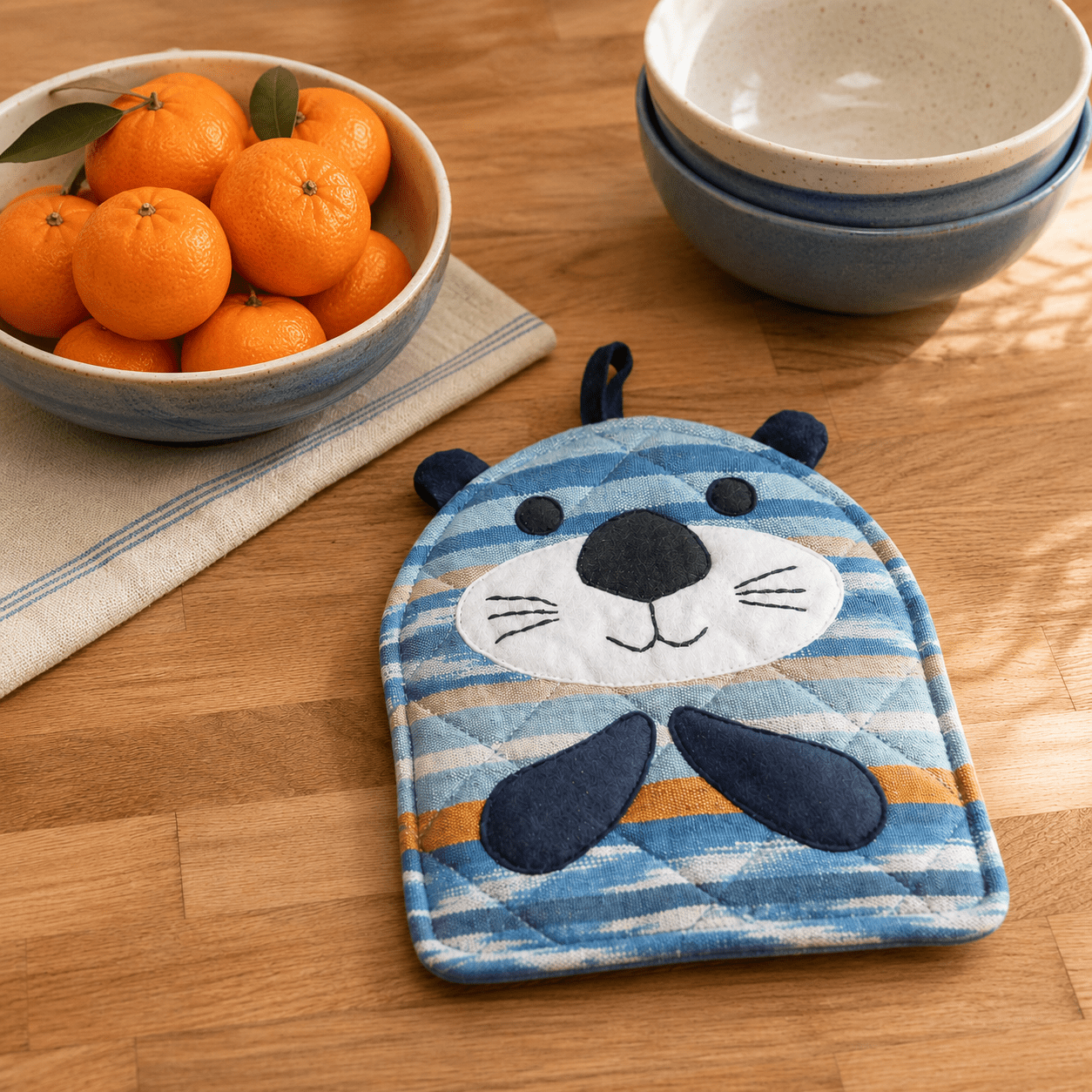 Sea Otter Pot Holder and Trivet Kitchen-Linens La Vie Bien Sea Otter Pot Holder and Trivet