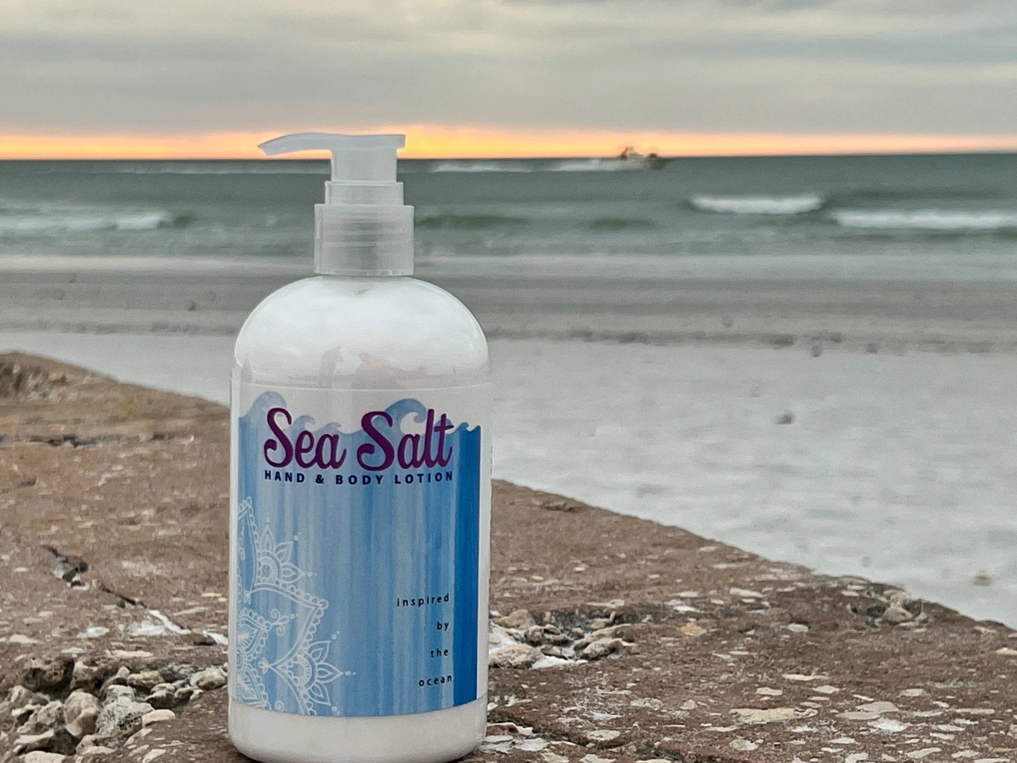 SEA SALT HAND & BODY LOTION 16 oz or 2 oz by Essential Journeys