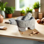 Sea Turtle Stone Mortar & Pestle | Handcrafted Molcajete Mexican Molcajete La Vie Bien Sea Turtle Stone Mortar & Pestle | Handcrafted Molcajete