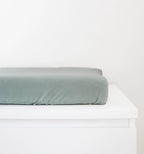 Seafoam Ribbed Changing Pad Cover by Little Mae & Co