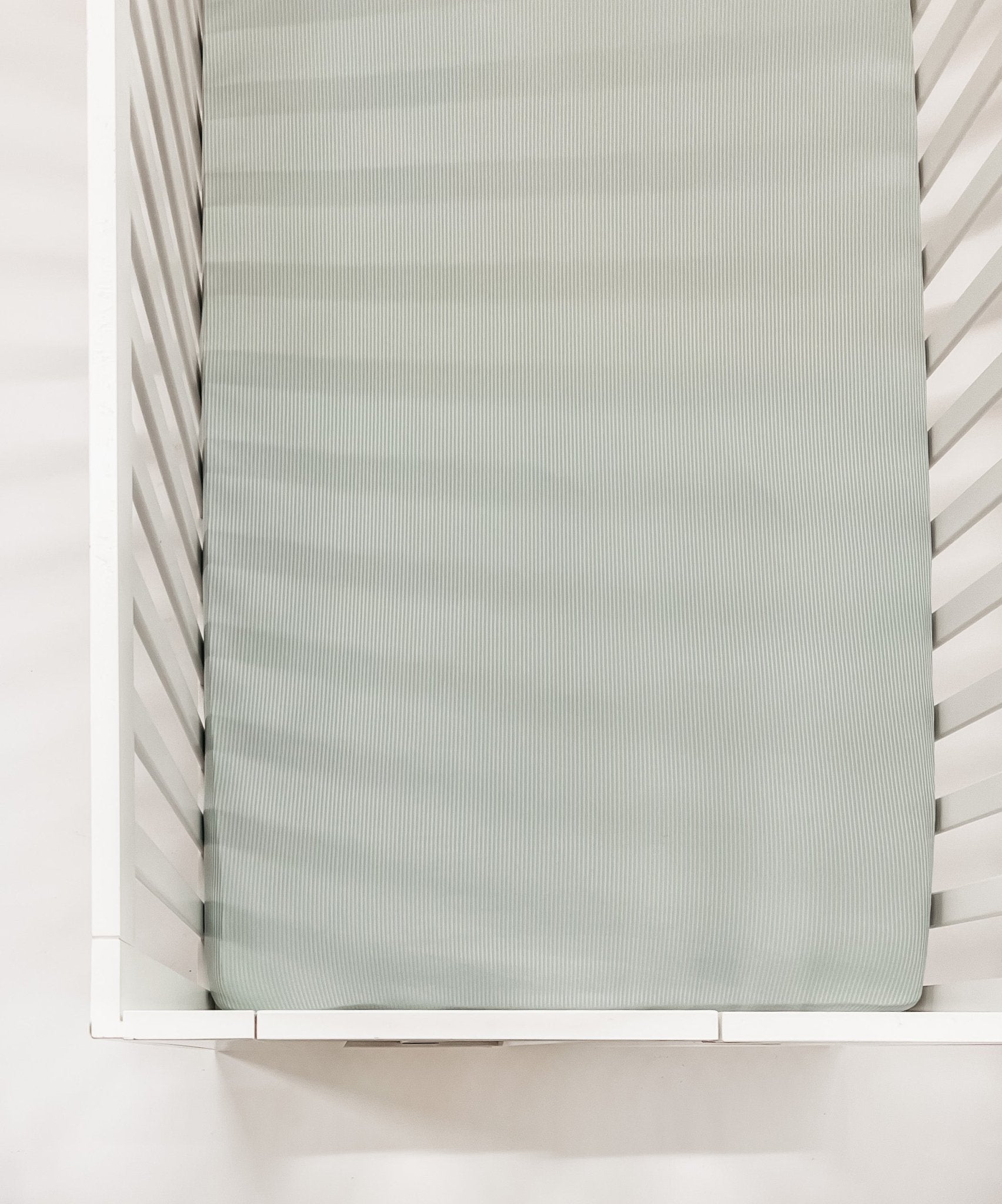 Seafoam Ribbed Crib Sheet La Vie Bien Seafoam Ribbed Crib Sheet