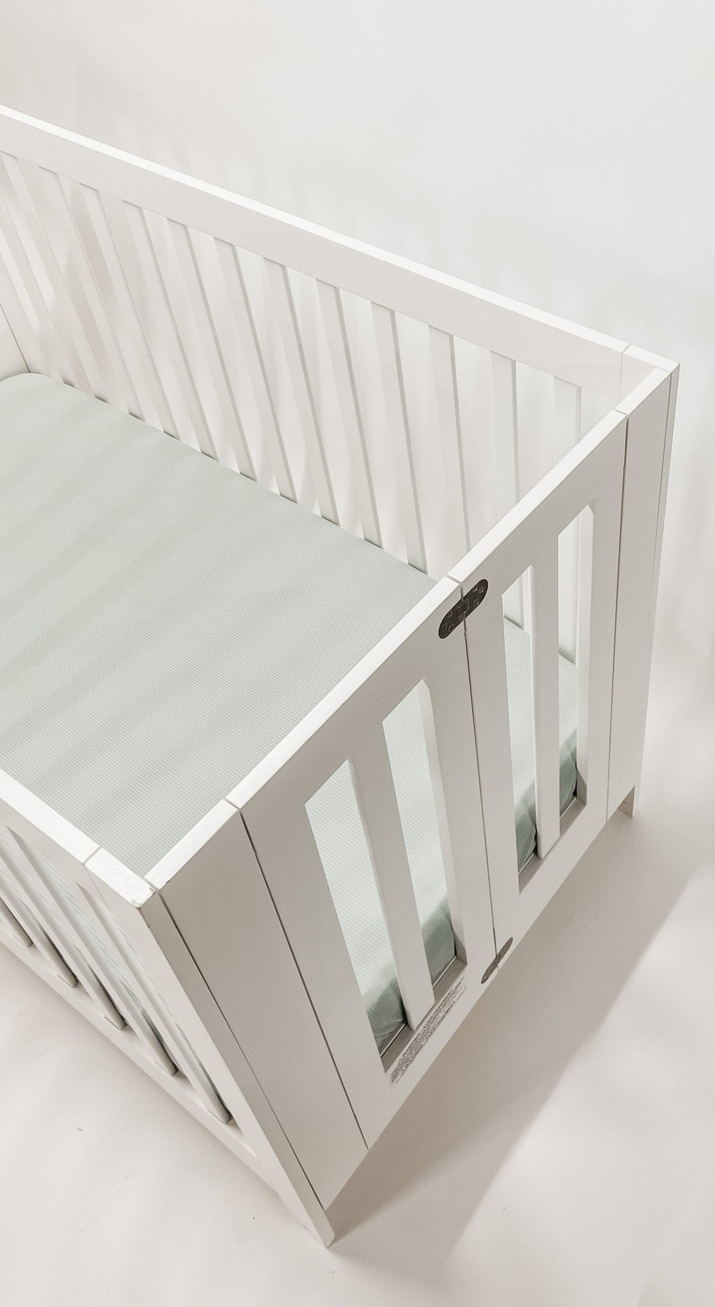 Seafoam Ribbed Crib Sheet La Vie Bien Seafoam Ribbed Crib Sheet
