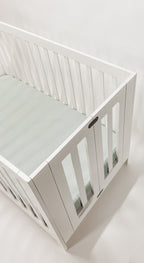 Seafoam Ribbed Crib Sheet La Vie Bien Seafoam Ribbed Crib Sheet