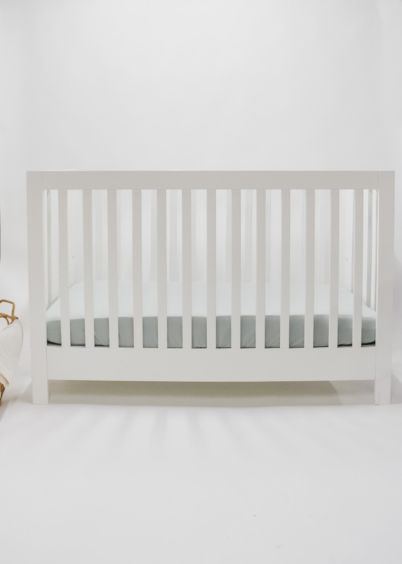 Seafoam Ribbed Crib Sheet La Vie Bien Seafoam Ribbed Crib Sheet
