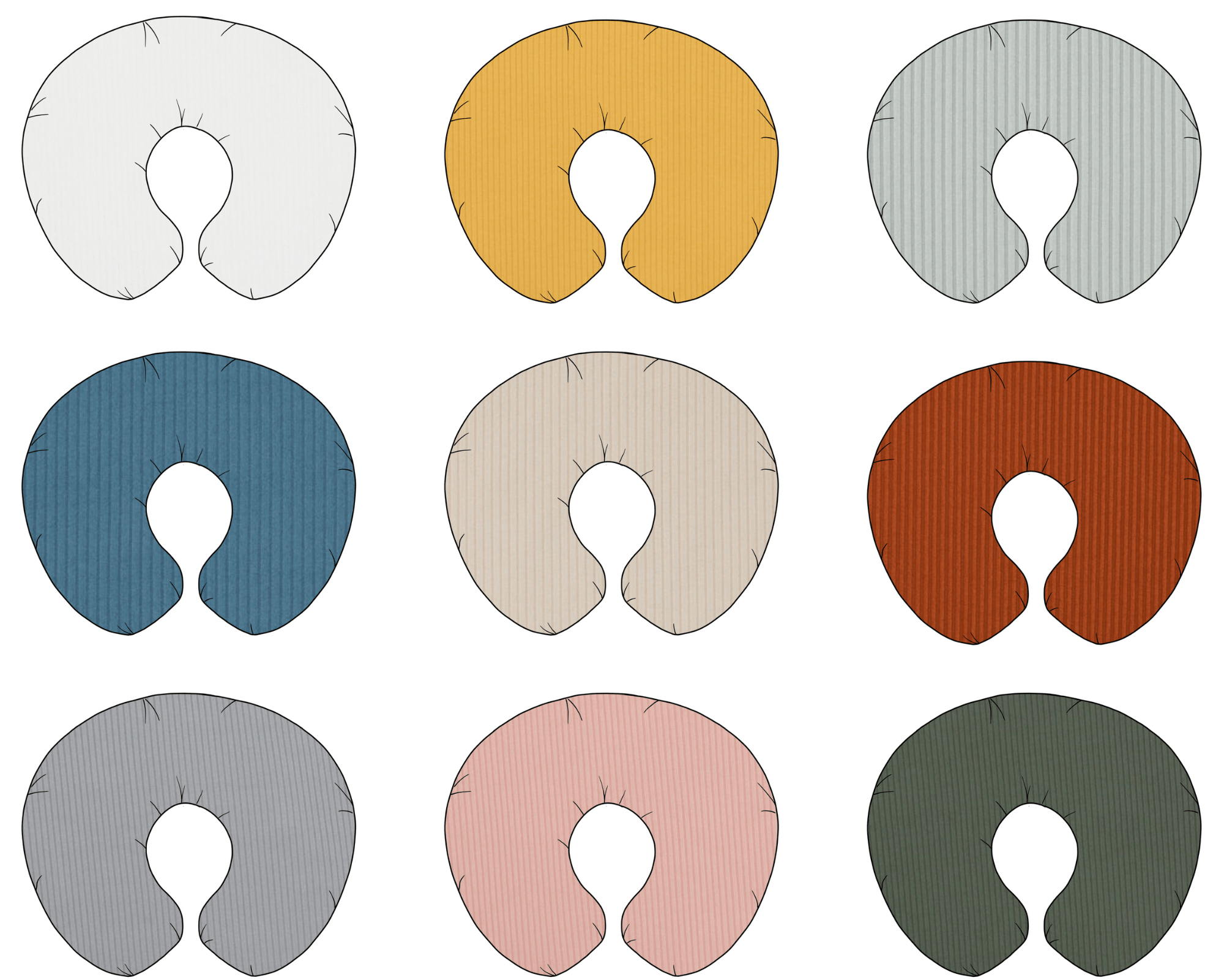 Seafoam Ribbed Nursing Pillow Cover La Vie Bien Seafoam Ribbed Nursing Pillow Cover