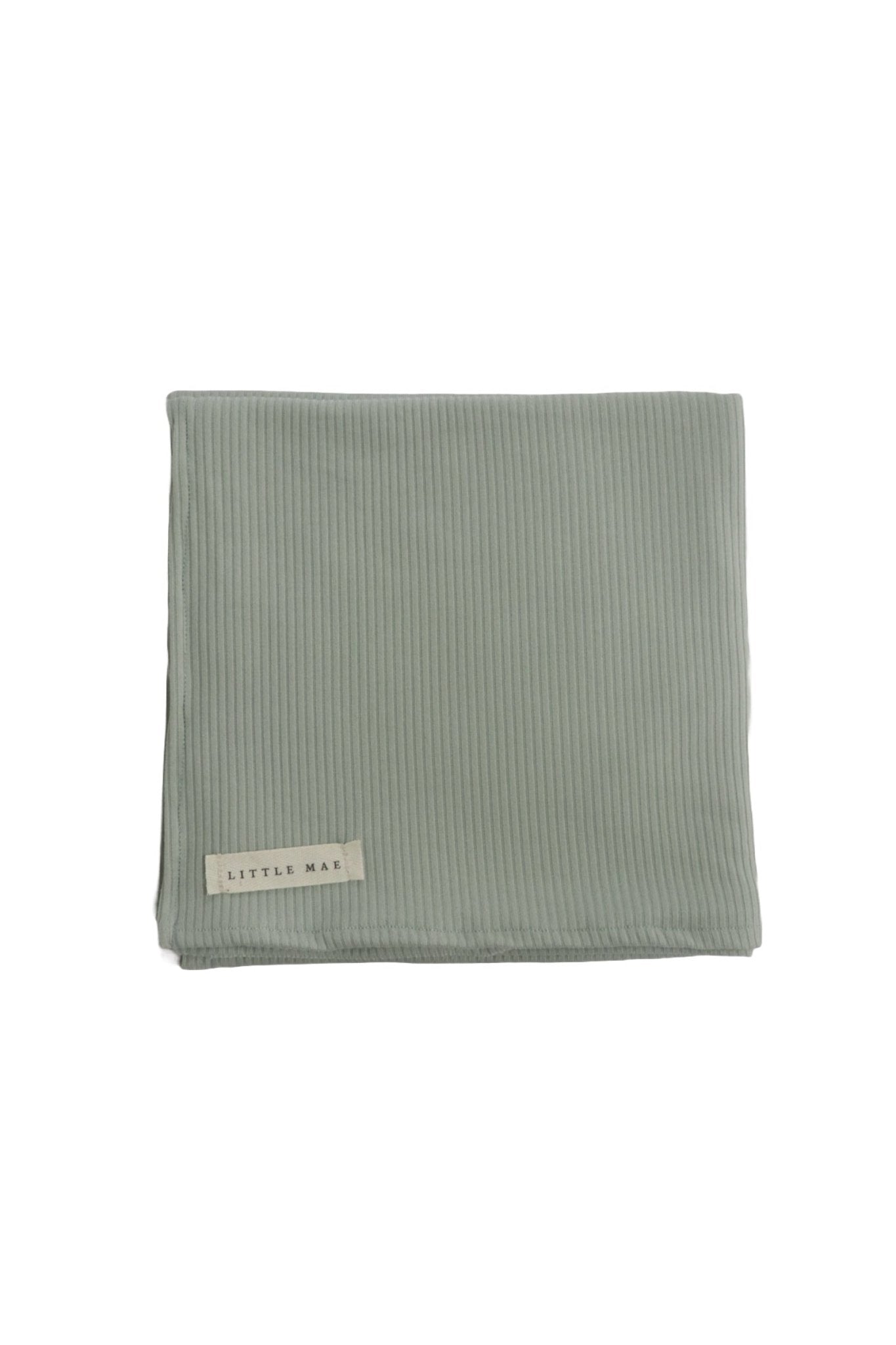 Seafoam Ribbed Stretch Swaddle La Vie Bien Seafoam Ribbed Stretch Swaddle