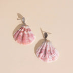 Seashell Dangle Stud Earrings by Oh Clementine
