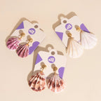 Seashell Dangle Stud Earrings by Oh Clementine