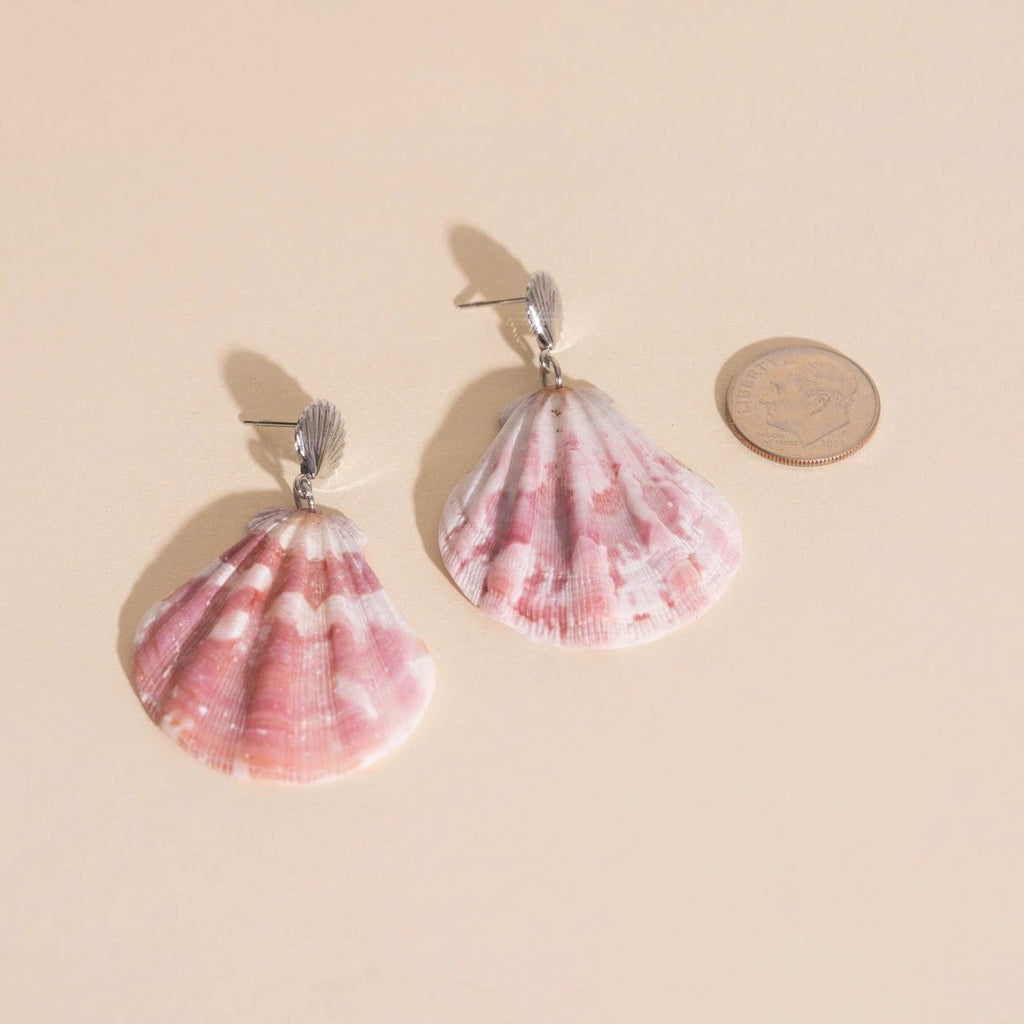 Seashell Dangle Stud Earrings by Oh Clementine