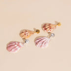 Seashell Dangle Stud Earrings by Oh Clementine