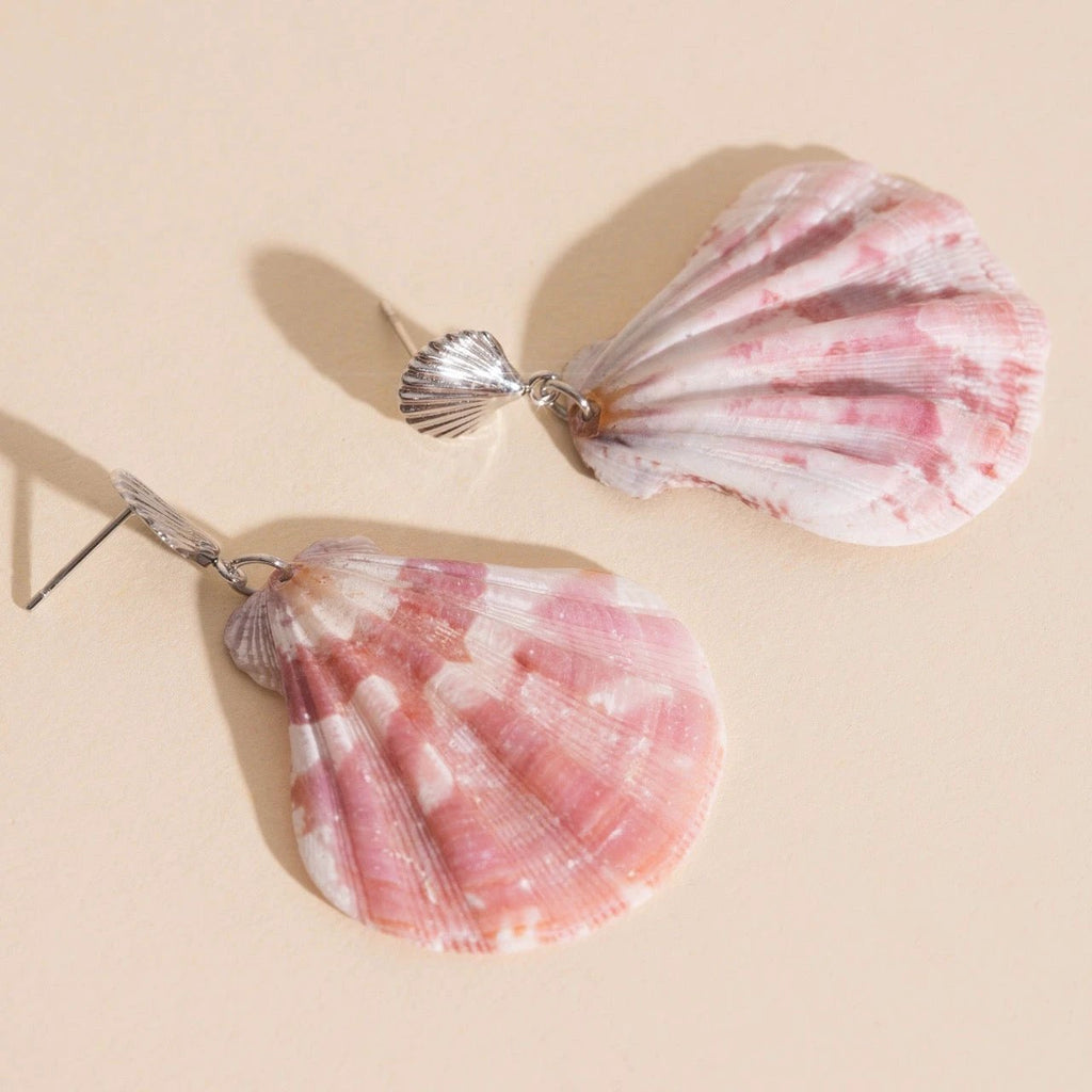 Seashell Dangle Stud Earrings by Oh Clementine