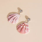 Seashell Dangle Stud Earrings by Oh Clementine