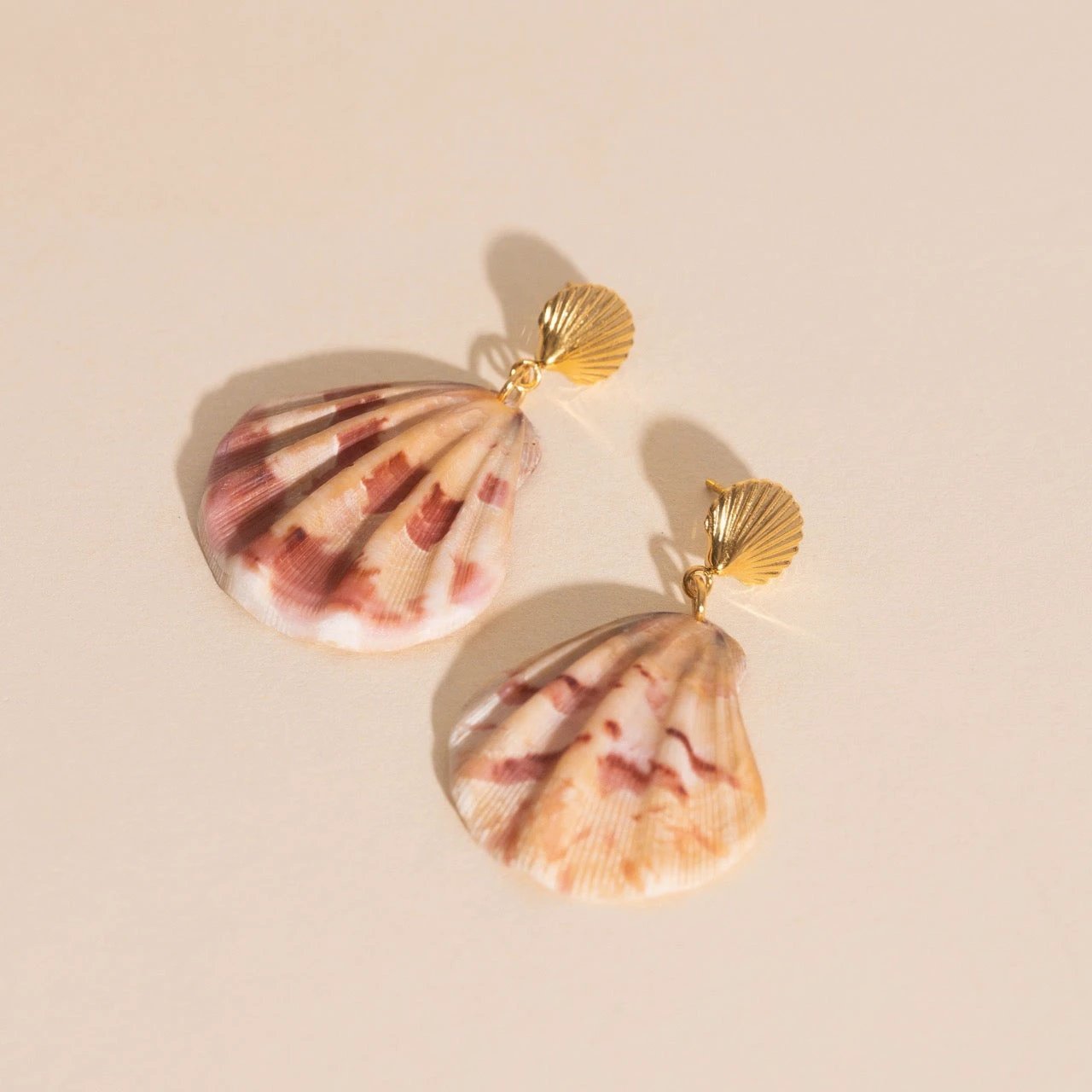 Seashell Dangle Stud Earrings by Oh Clementine