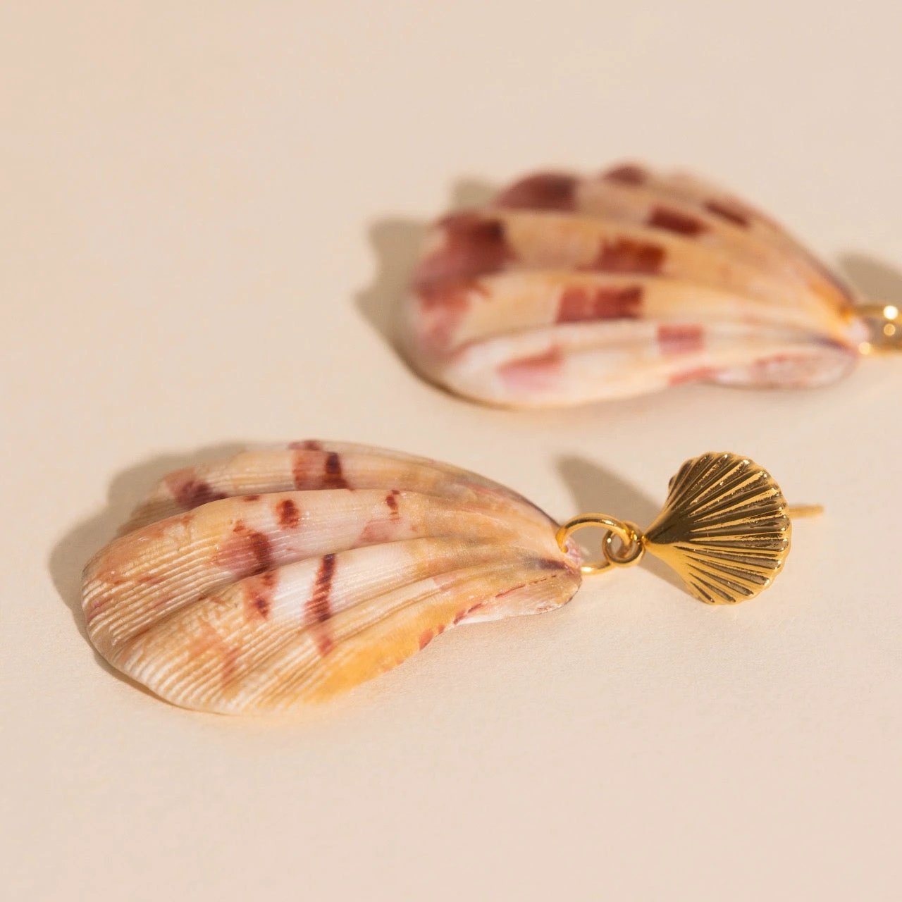 Seashell Dangle Stud Earrings by Oh Clementine