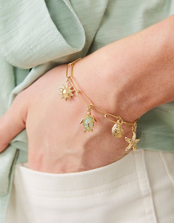 Seashore Charm Bracelet 7.5" - Splash Collection Jewelry La Vie Bien Seashore Charm Bracelet 7.5" - Splash Collection