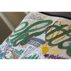 Seattle, WA Hand - Embroidered Pillow Pillows La Vie Bien Seattle, WA Hand - Embroidered Pillow