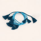 Seeds & Tassels Beaded Pull String Boho Bracelet - Thailand Jewelry La Vie Bien Seeds & Tassels Beaded Pull String Boho Bracelet - Thailand