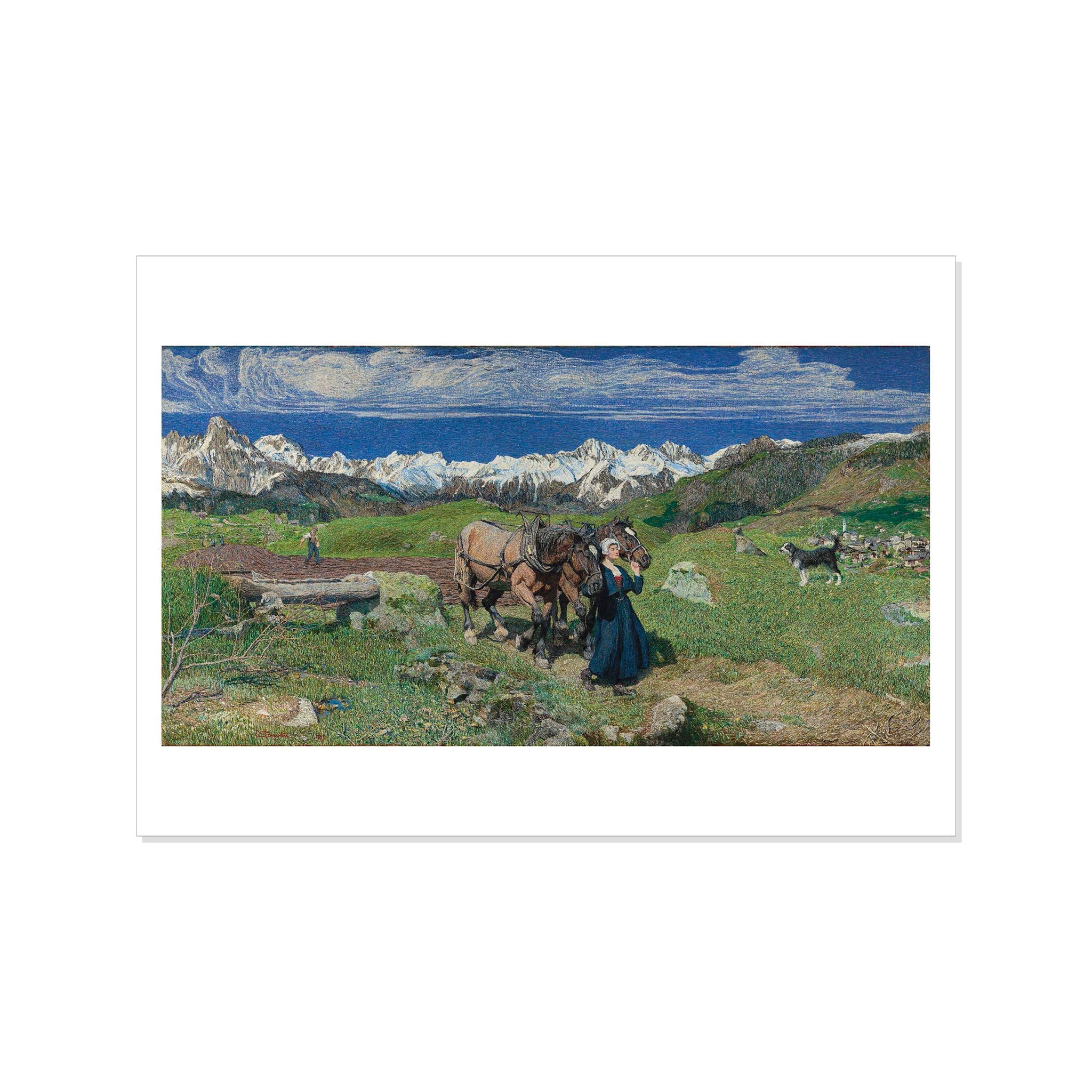 Segantini - Spring in the Alps - Postcard STATIONERY La Vie Bien Segantini - Spring in the Alps - Postcard
