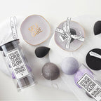 Self Care Ceramic Tray in Gray with Makeup Sponge | Cosmetic Giftable Beauty Tools Set Makeup Sponge La Vie Bien Self Care Ceramic Tray in Gray with Makeup Sponge | Cosmetic Giftable Beauty Tools Set