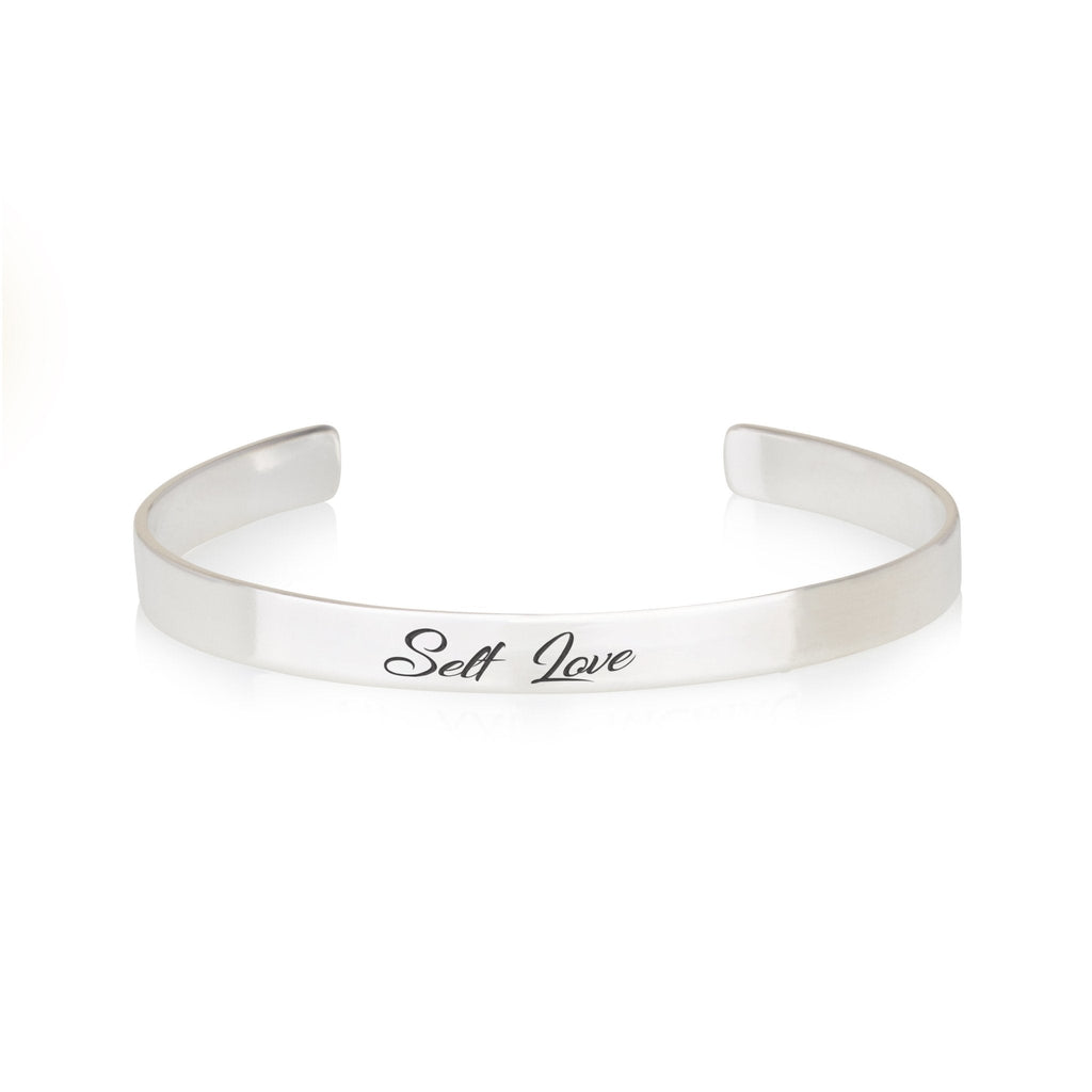 Self Love Engraved Cuff Bracelet La Vie Bien Self Love Engraved Cuff Bracelet