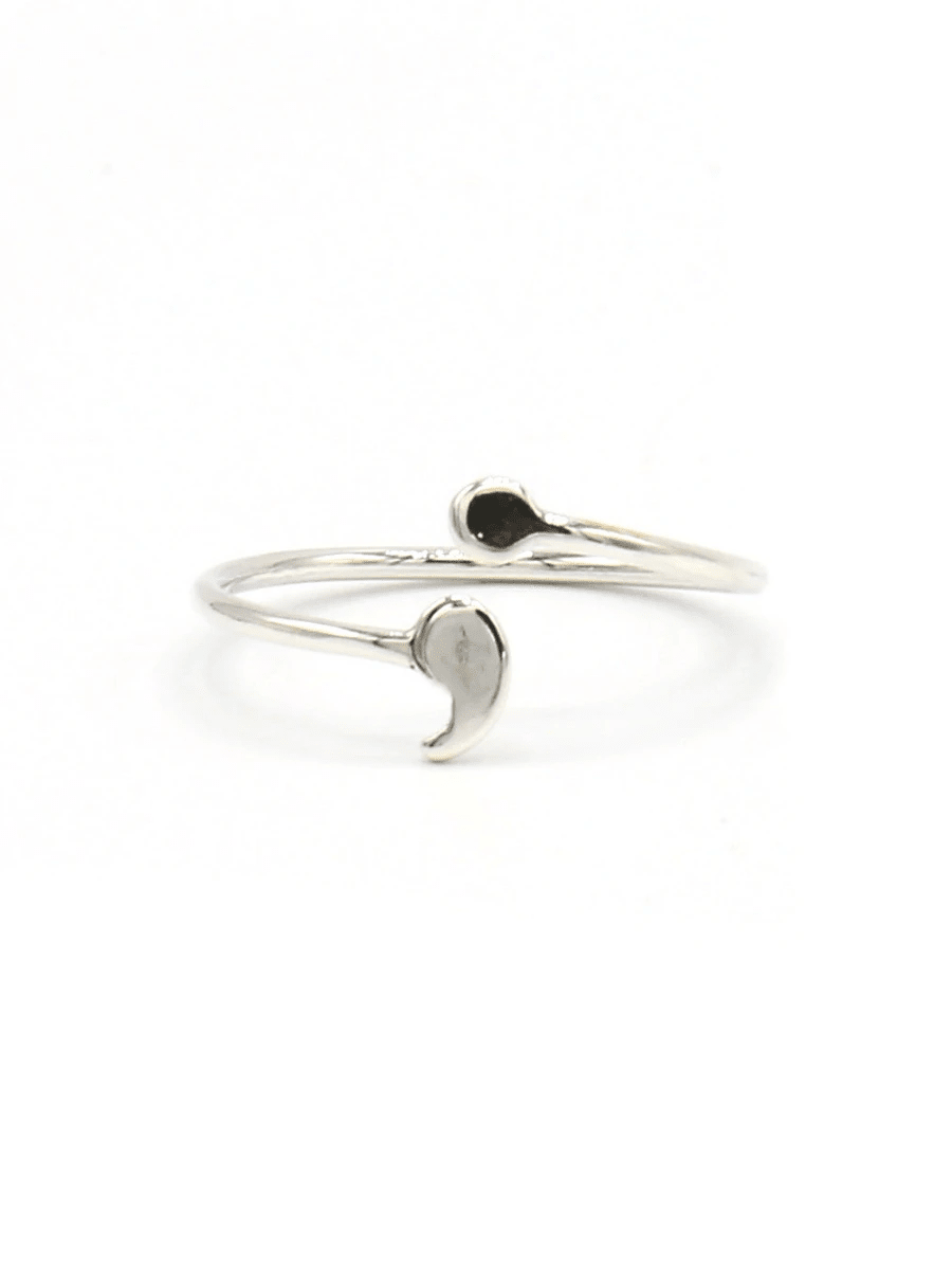 Semi-Colon Sterling Silver Ring by Fair Anita