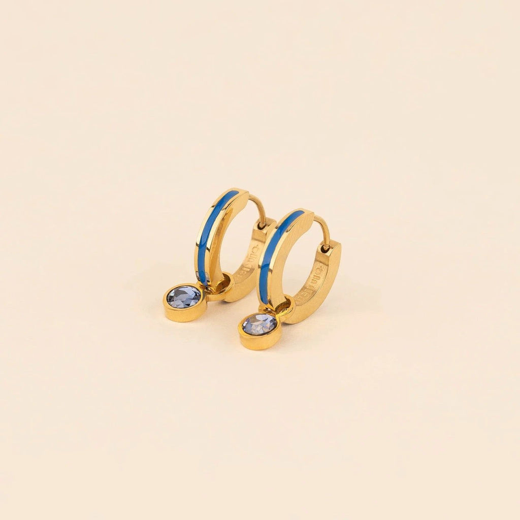 September Birthstone Huggie Hoop Charms by Oh Clementine
