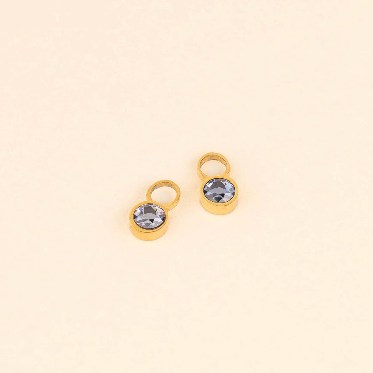 September Birthstone Huggie Hoop Charms by Oh Clementine