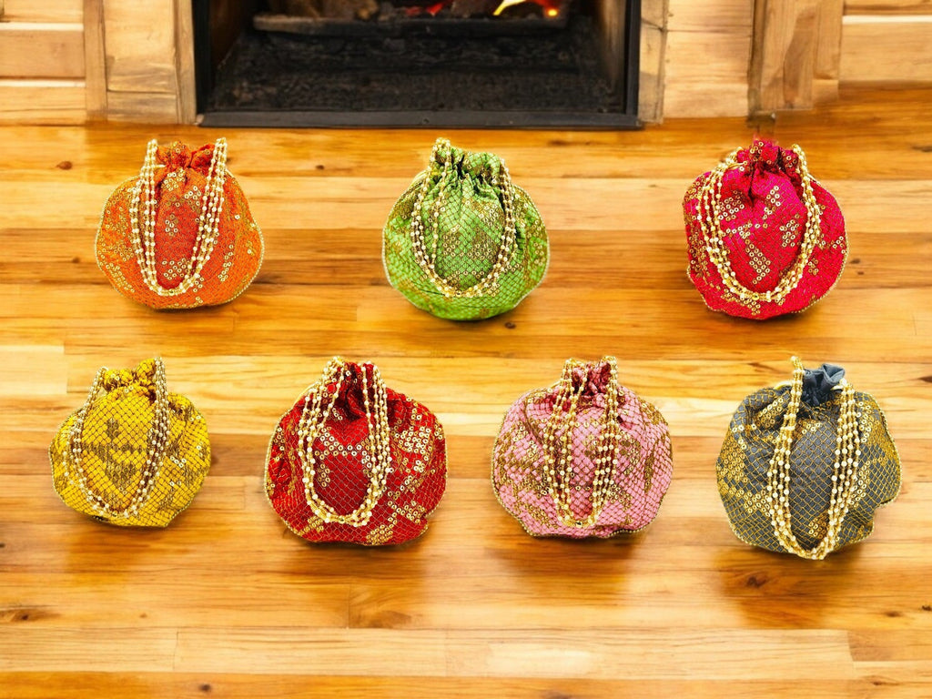 Sequence Silk Potli Bag Traditional Gifts La Vie Bien Sequence Silk Potli Bag