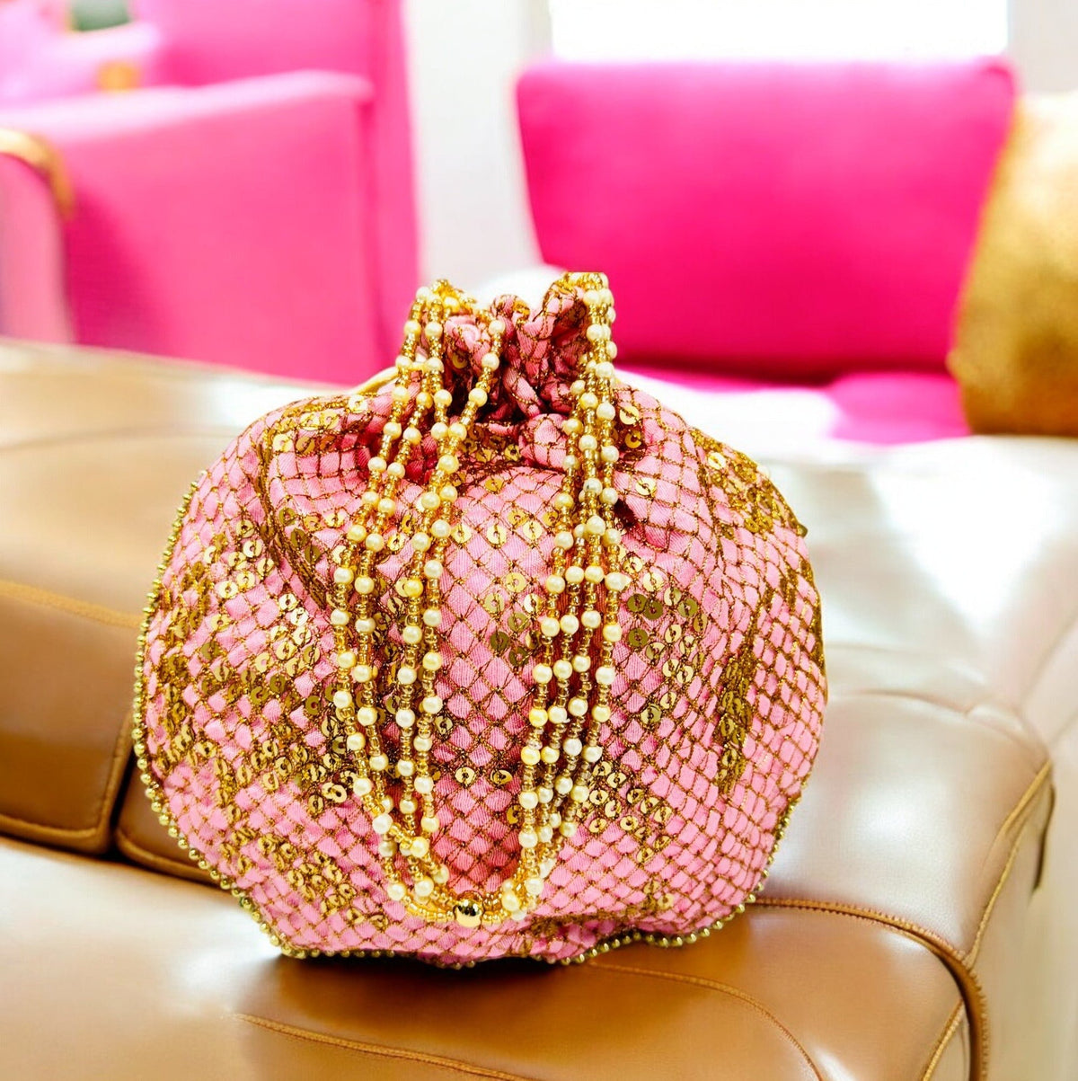 Sequence Silk Potli Bag Traditional Gifts La Vie Bien Sequence Silk Potli Bag