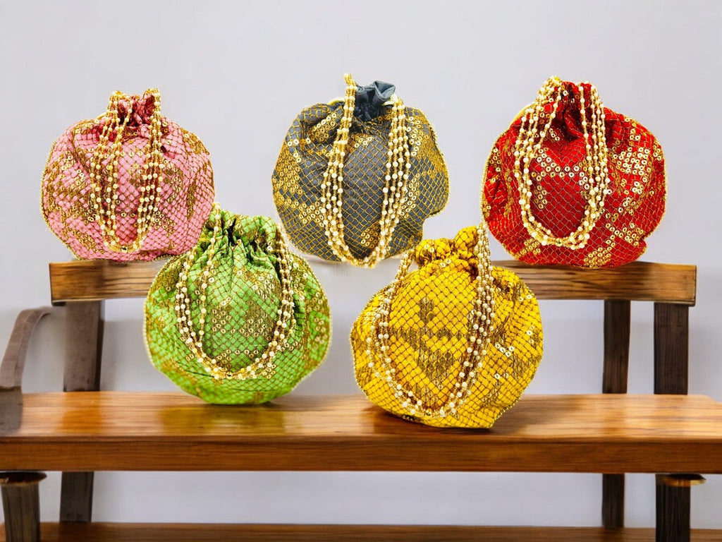Sequence Silk Potli Bag Traditional Gifts La Vie Bien Sequence Silk Potli Bag