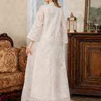 Sequin Embroidered Mesh Abaya (MA415)