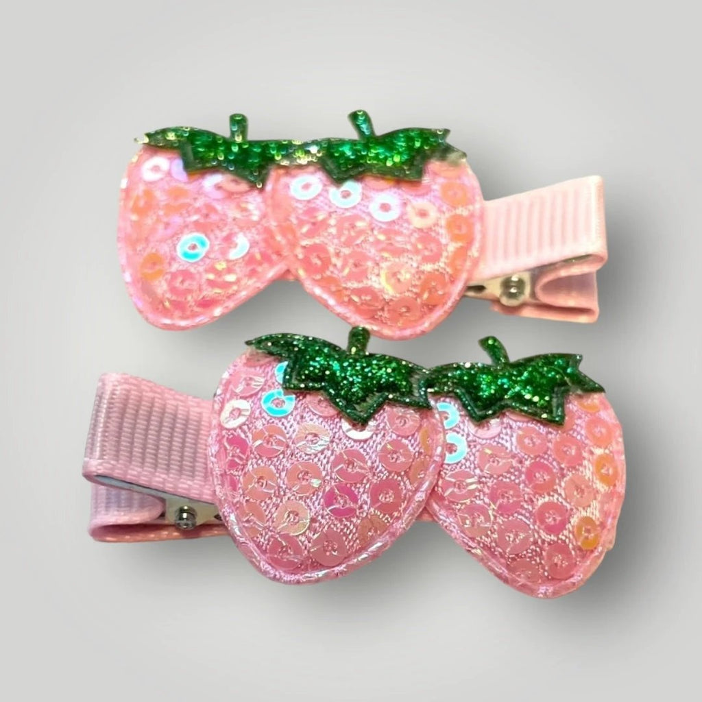 Sequin Strawberry Hair Clips by Parker + Kay Creative