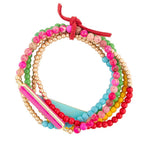 Serape Multi Stone Stretch Bracelet Set